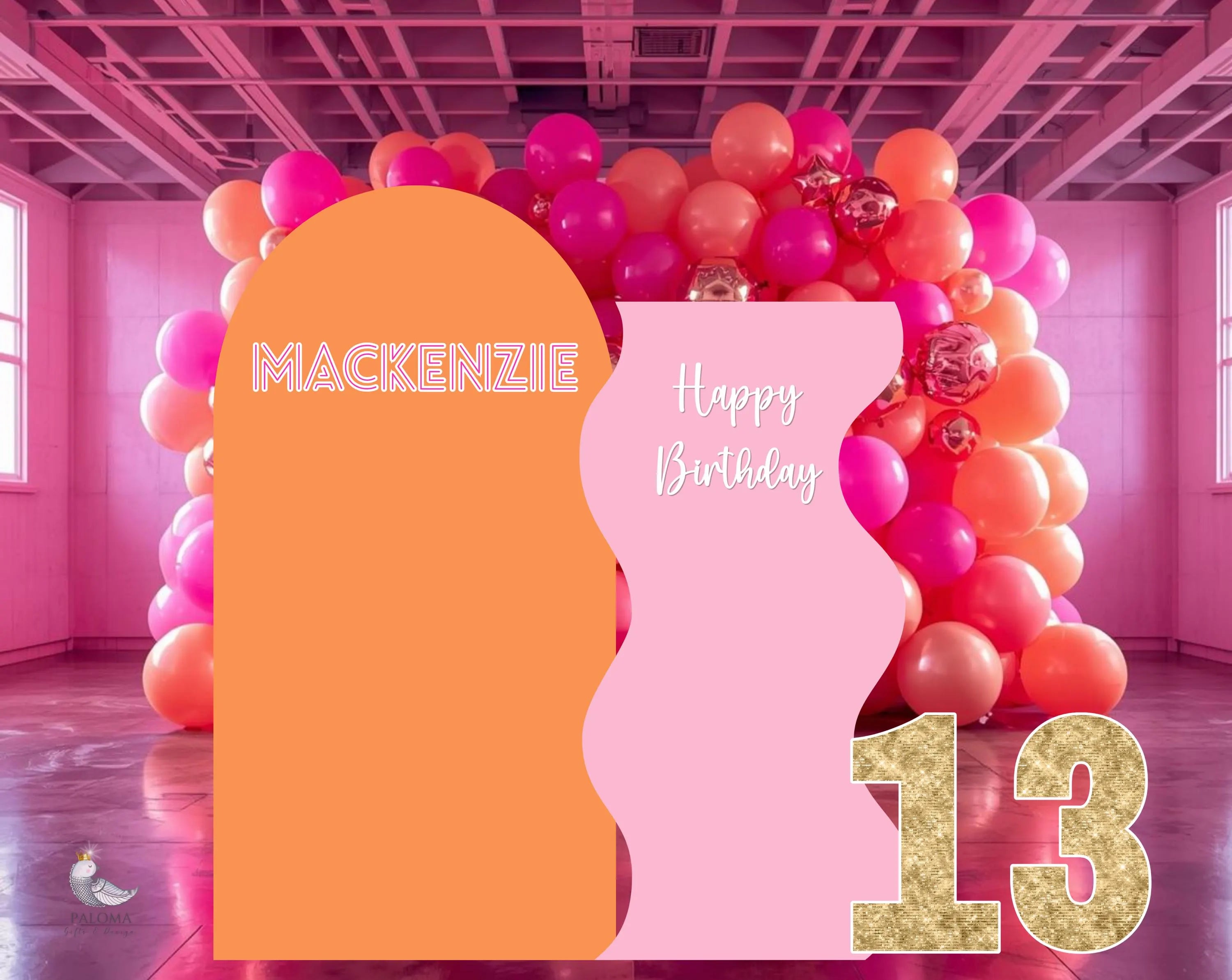 Personalized Birthday Decorations | Modern Backdrop Panels for Any Age | Custom Party Decor | Milestone Birthday Celebration (Copy)