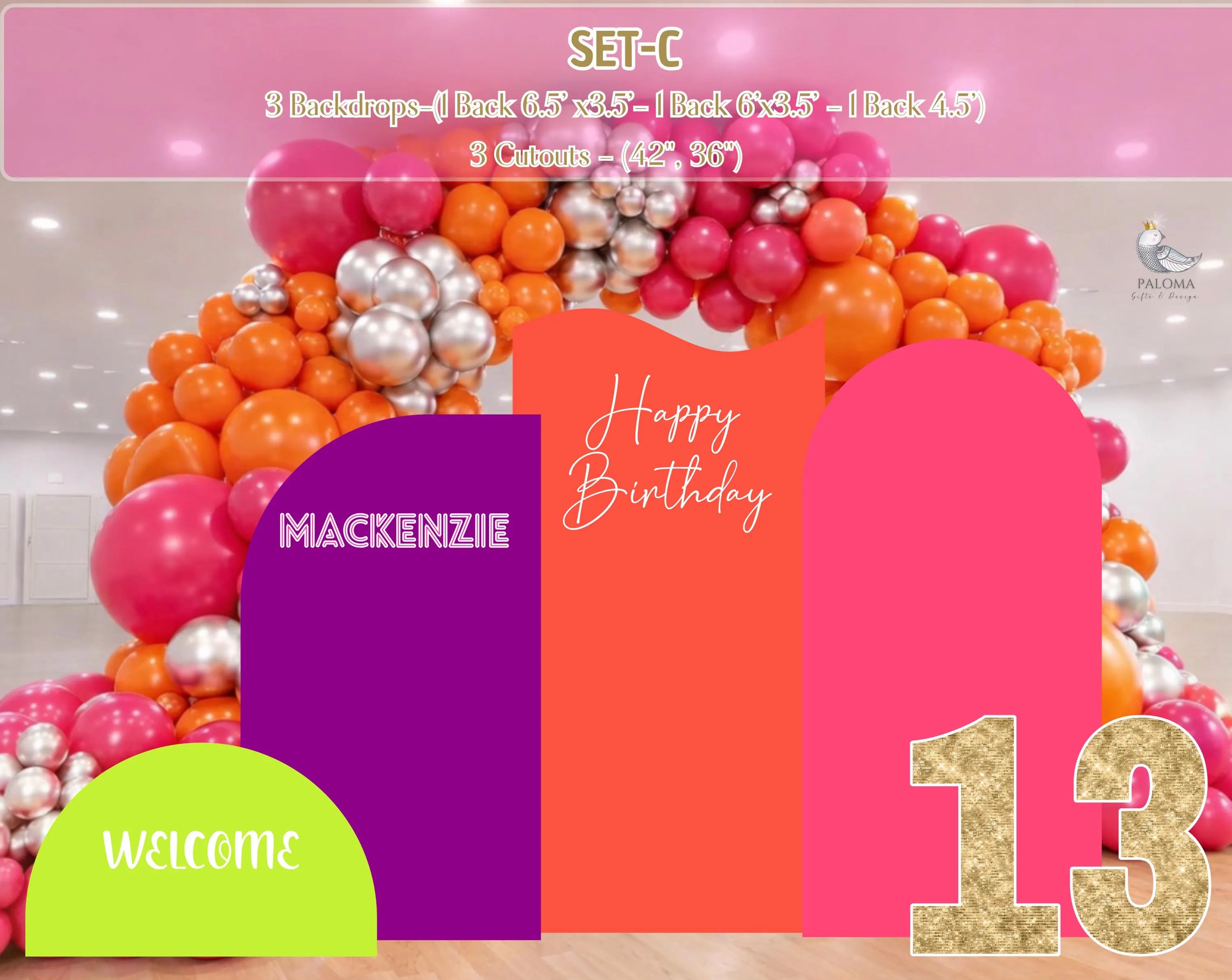 Personalized Birthday Decorations | Modern Backdrop Panels for Any Age | Custom Party Decor | Milestone Birthday Celebration (Copy)